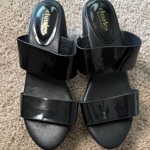 Charles by Charles David Shiny Black Mules